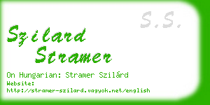 szilard stramer business card