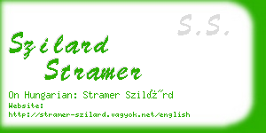 szilard stramer business card